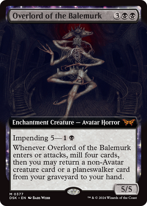Overlord of the Balemurk (DSK-377) - Duskmourn: House of Horror: (Extended Art, enchantment) Foil - for just $8.90! 