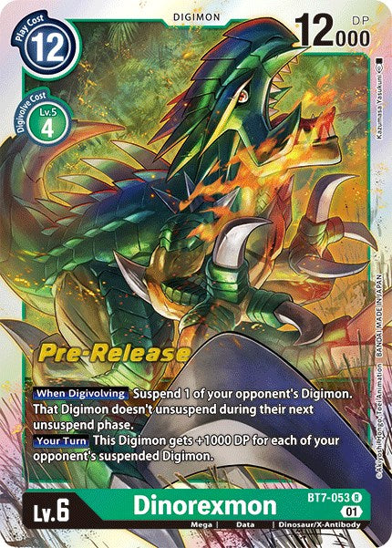 Dinorexmon [BT7-053] [Next Adventure Pre-Release Cards] - Just $0.09! Shop now at Retro Gaming of Denver