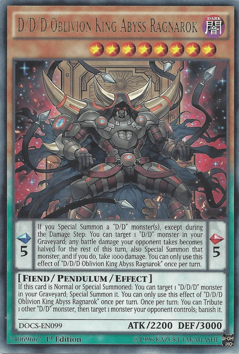 D/D/D Oblivion King Abyss Ragnarok [DOCS-EN099] Rare - for just $0.30! 