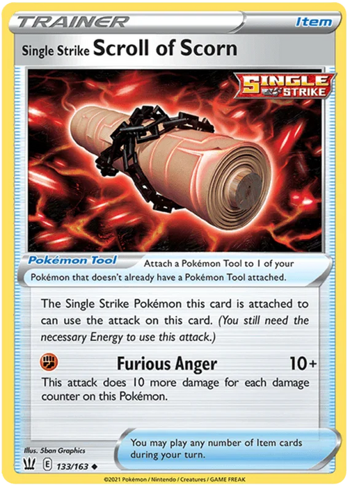 Single Strike Scroll of Scorn (133/163) [Sword & Shield: Battle Styles] - for just $0.10! 