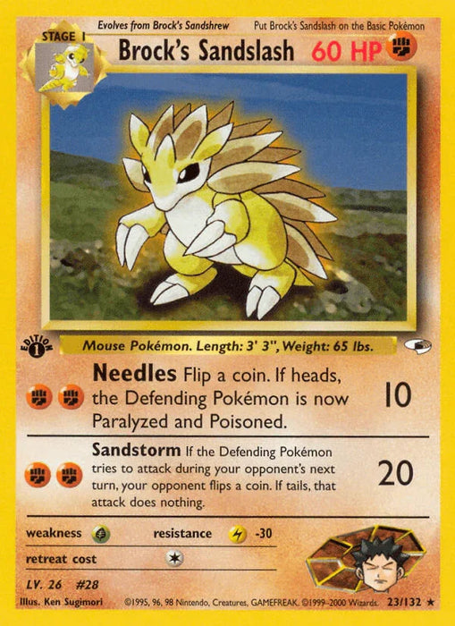 Brock's Sandslash (23/132) [Gym Heroes 1st Edition] - for just $4.15! 