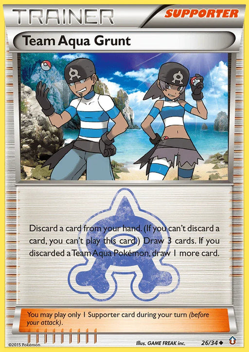 Team Aqua Grunt (26/34) [XY: Double Crisis] - for just $0.30! 