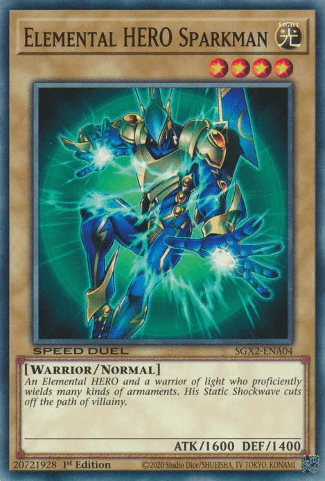 Elemental HERO Sparkman [SGX2-ENA04] Common - for just $0.10! 