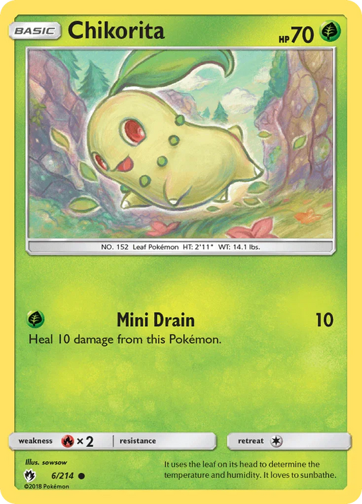 Chikorita (6/214) [Sun & Moon: Lost Thunder] - for just $0.15! 
