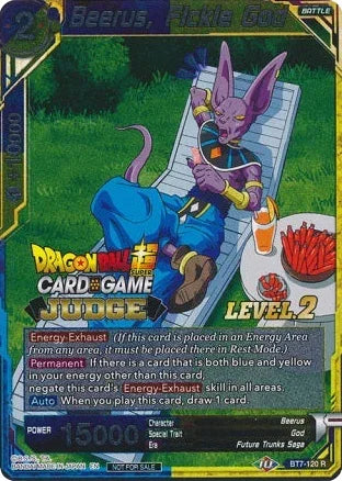 Beerus, Fickle God (Level 2) (BT7-120) [Judge Promotion Cards] - for just $8! 