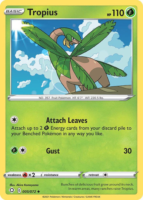 Tropius (005/072) [Sword & Shield: Shining Fates] - for just $0.10! 