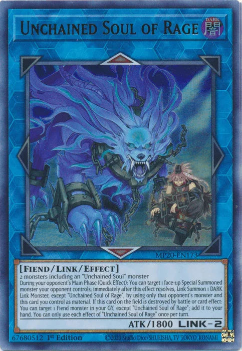 Unchained Soul of Rage [MP20-EN173] Ultra Rare - for just $0.30! 