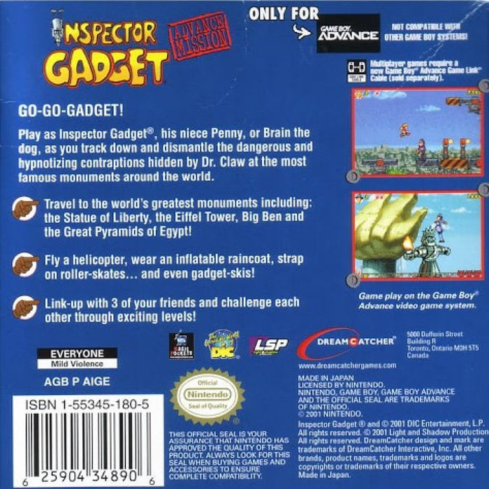 Inspector Gadget – Game Boy Advance (GBA) - for just $9.99! 
