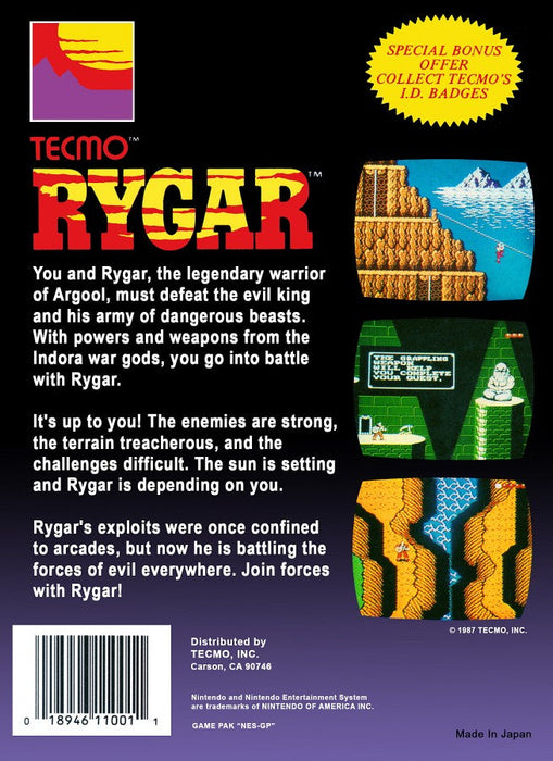 Rygar – Nintendo Entertainment System (NES) - for just $14.99! 