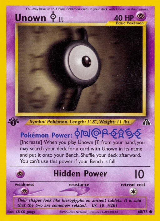 Unown [I] (68/75) [Neo Discovery 1st Edition] - for just $0.45! 