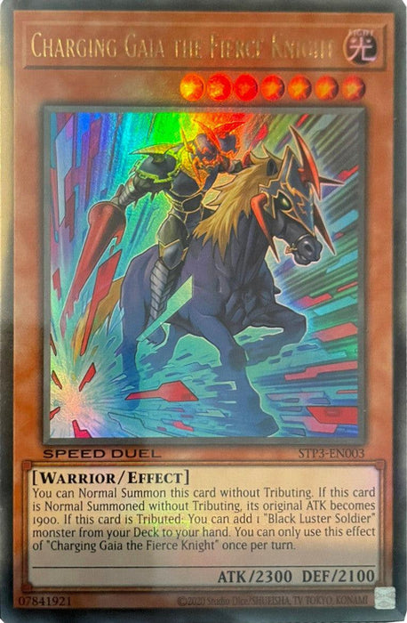 Charging Gaia the Fierce Knight [STP3-EN003] Ultra Rare - for just $3.45! 