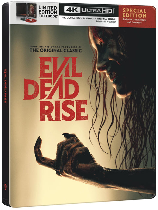 Evil Dead Rise - Limited Edition Steelbook (4K Ultra HD + Blu-ray + Digital) - for just $35.99! 