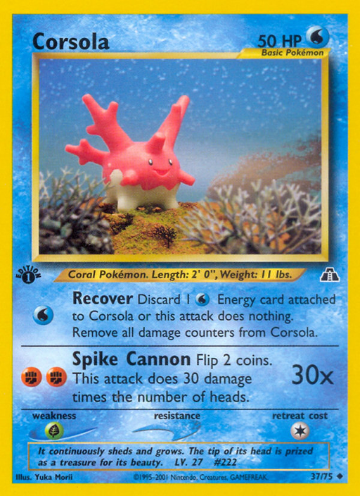 Corsola (37/75) [Neo Discovery 1st Edition] - Just $1.15! Shop now at Retro Gaming of Denver