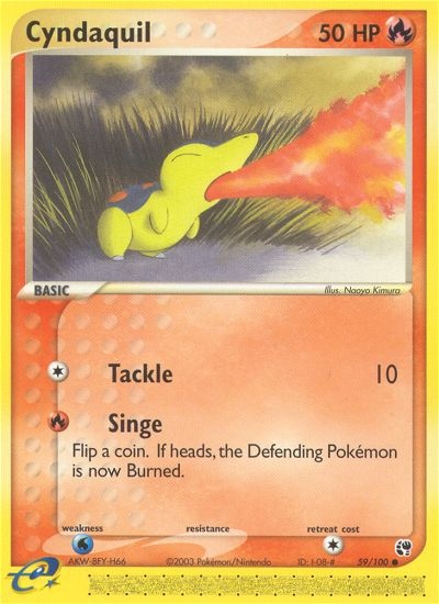 Cyndaquil (59/100) [EX: Sandstorm] - Just $0.10! Shop now at Retro Gaming of Denver