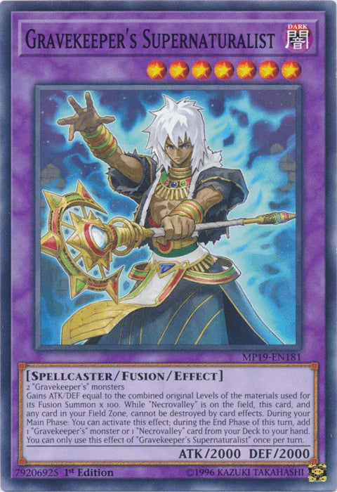 Gravekeeper's Supernaturalist [MP19-EN181] Common - for just $0.25! 