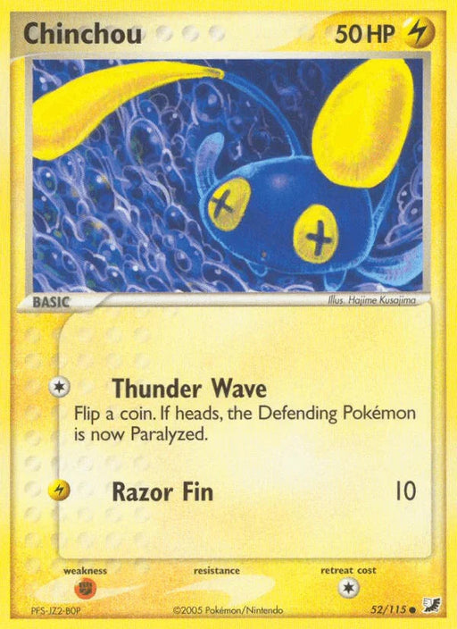 Chinchou (52/115) [EX: Unseen Forces] - for just $0.20! 
