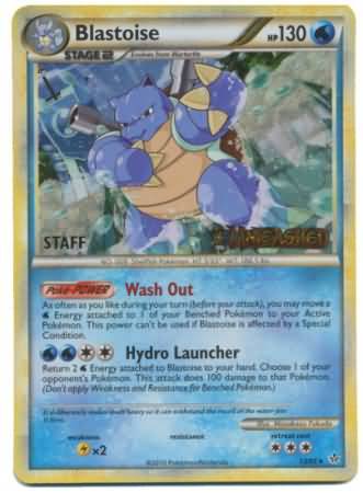 Blastoise (13/95) (Staff Prerelease Promo) [HeartGold & SoulSilver: Black Star Promos] - Just $332.50! Shop now at Retro Gaming of Denver