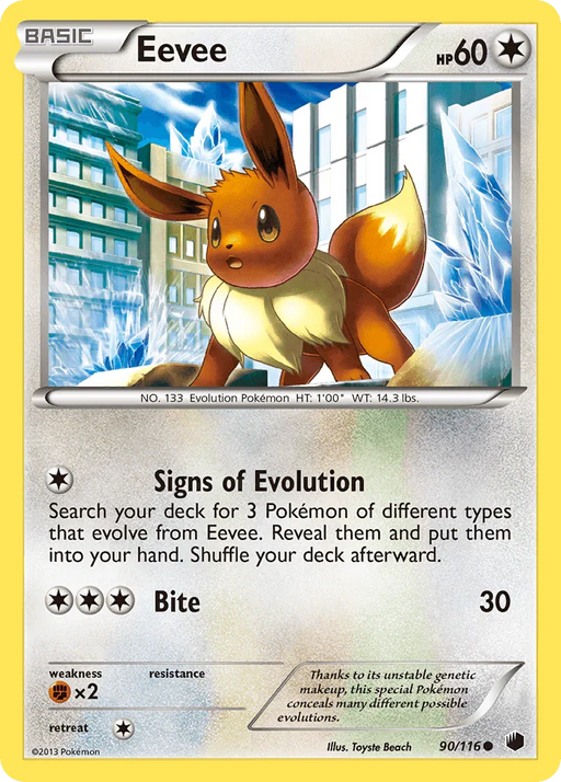 Eevee (90/116) [Black & White: Plasma Freeze] - for just $0.70! 