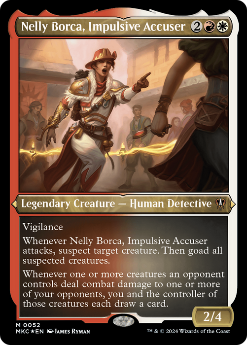 Nelly Borca, Impulsive Accuser (MKC-052) - Murders at Karlov Manor Commander Foil - for just $0.06! 
