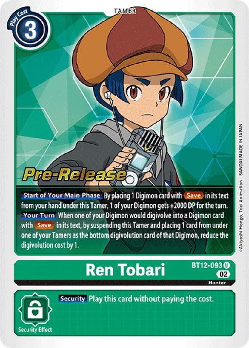 Ren Tobari [BT12-093] [Across Time Pre-Release Cards] - Just $0.09! Shop now at Retro Gaming of Denver