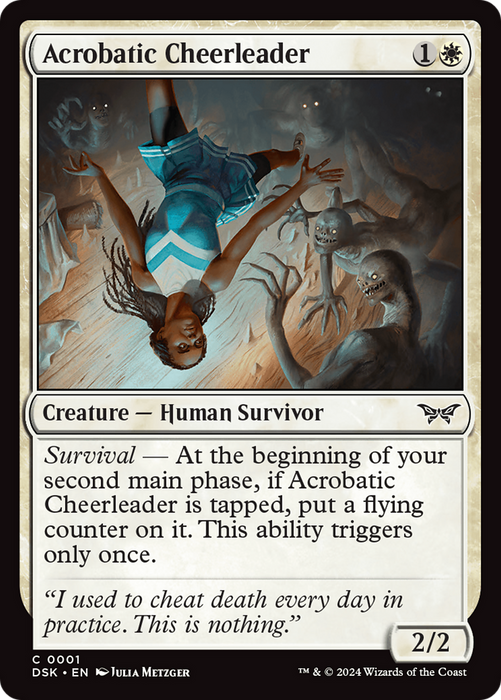 Acrobatic Cheerleader (DSK-001) - Duskmourn: House of Horror Foil - for just $0.01! 
