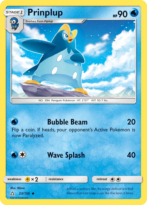 Prinplup (33/156) [Sun & Moon: Ultra Prism] - for just $0.10! 