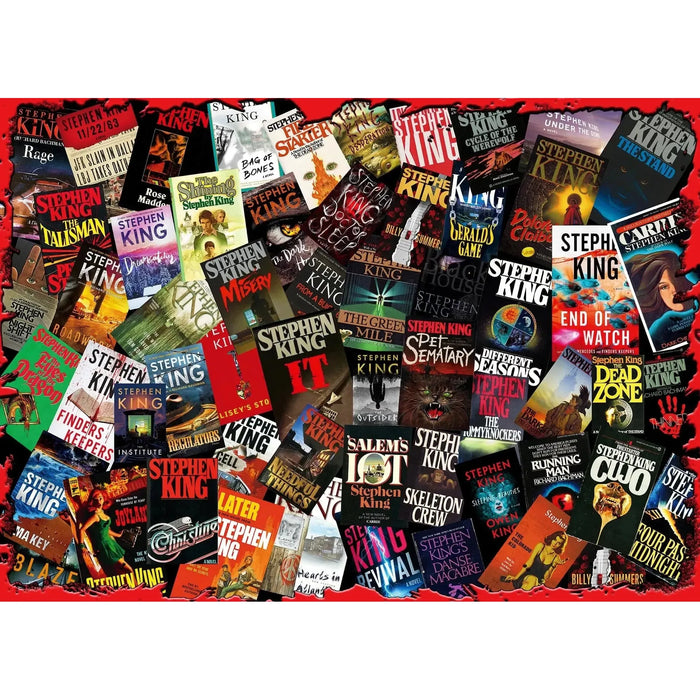 King of Horrors Stephen King Book Covers 1000 Piece Jigsaw Puzzle Toynk - for just $24.99! 