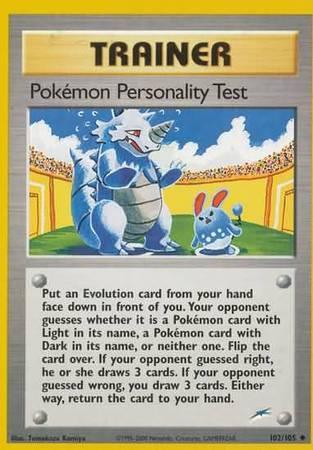 Pokemon Personality Test (102/105) [Neo Destiny Unlimited] - for just $2.75! 