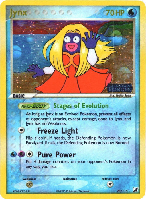 Jynx (28/115) (Stamped) [EX: Unseen Forces] - for just $9.20! 