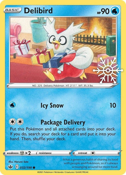 Delibird (032/198) (Holiday Calendar) [Sword & Shield: Chilling Reign] - for just $0.50! 