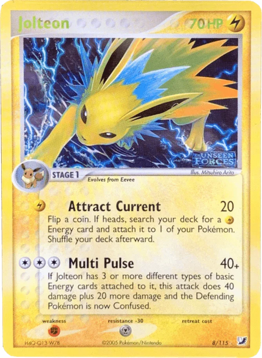 Jolteon (8/115) (Stamped) [EX: Unseen Forces] - for just $22.40! 