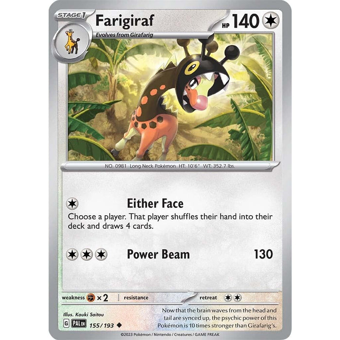 Farigiraf (155/193) [Scarlet & Violet: Paldea Evolved] - Just $0.05! Shop now at Retro Gaming of Denver