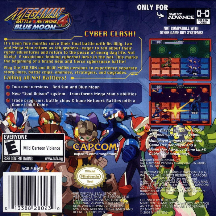 Mega Man Battle Network 4: Blue Moon – Game Boy Advance (GBA) - for just $15.99! 