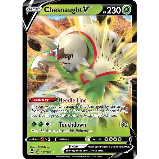 Chesnaught V (015/195) [Sword & Shield: Silver Tempest] - Just $0.38! Shop now at Retro Gaming of Denver