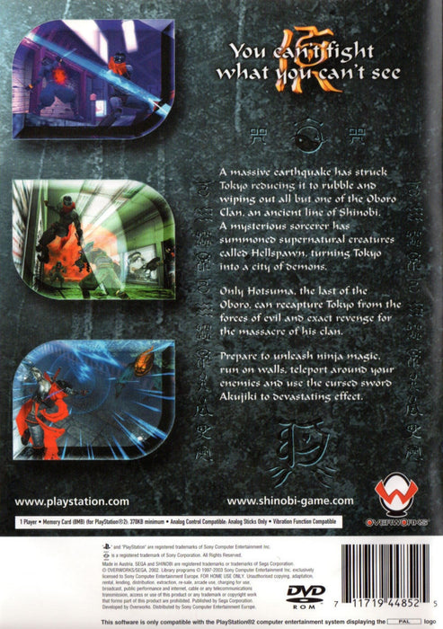 Shinobi [PAL Import] – PlayStation 2 (PS2) - for just $13.99! 