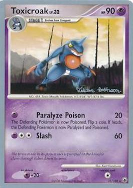 Toxicroak LV.32 (31/100) (Intimidation - Tristan Robinson) [World Championships 2008] - for just $0.75! 