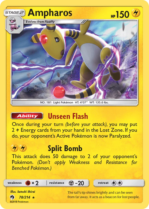 Ampharos (78/214) [Sun & Moon: Lost Thunder] - for just $0.95! 