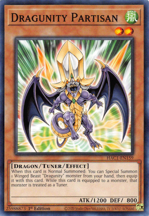 Dragunity Partisan (Duel Terminal) [HAC1-EN159] Parallel Rare - for just $0.20! 