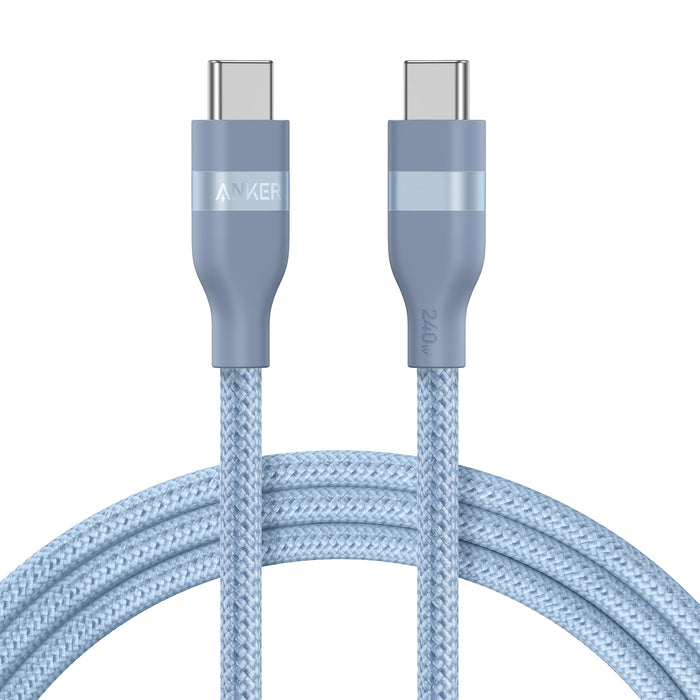Anker USB-C to USB-C Cable (3 ft / 6 ft, 240W, Upcycled-Braided) - for just $19.99! 