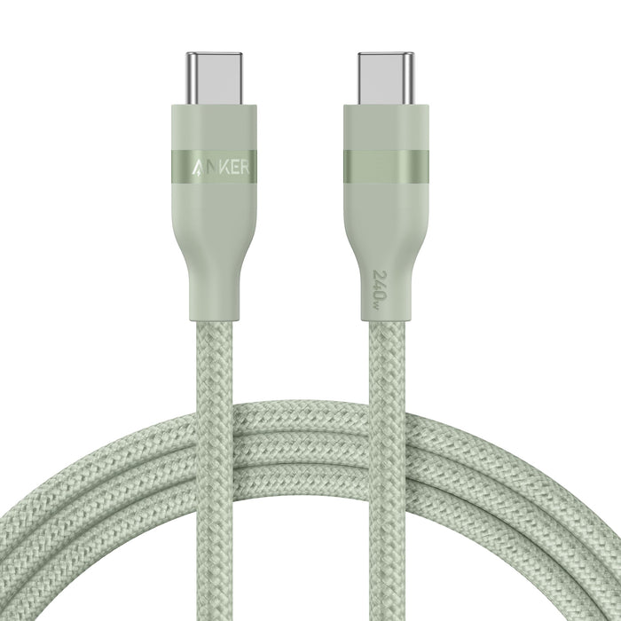 Anker USB-C to USB-C Cable (3 ft / 6 ft, 240W, Upcycled-Braided) - for just $19.99! 