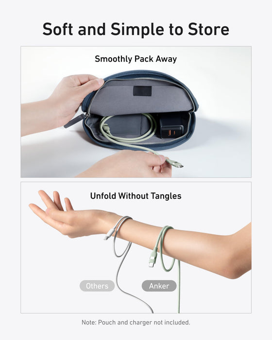 Anker USB-C to USB-C Cable (3 ft / 6 ft, 240W, Upcycled-Braided) - for just $19.99! 