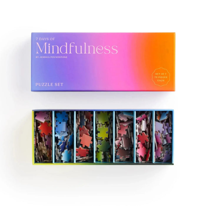 7 Days of Mindfulness Set of 7 Mini 70 Piece Jigsaw Puzzles Galison - for just $24.99! 