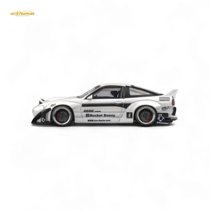 MicroTurbo Custom 180SX - Pandem Rocket Bunny White 1:64 - for just $46.99! 