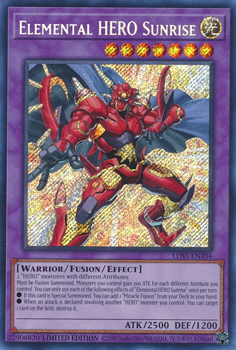 Elemental HERO Sunrise [LDS3-EN104] Secret Rare - for just $0.90! 