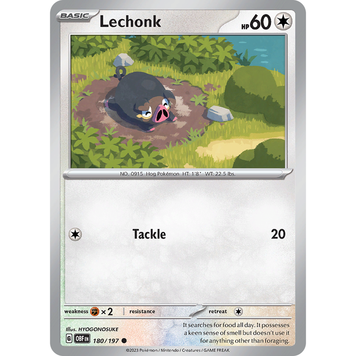 Lechonk (180/197) [Scarlet & Violet: Obsidian Flames] - Just $0.10! Shop now at Retro Gaming of Denver