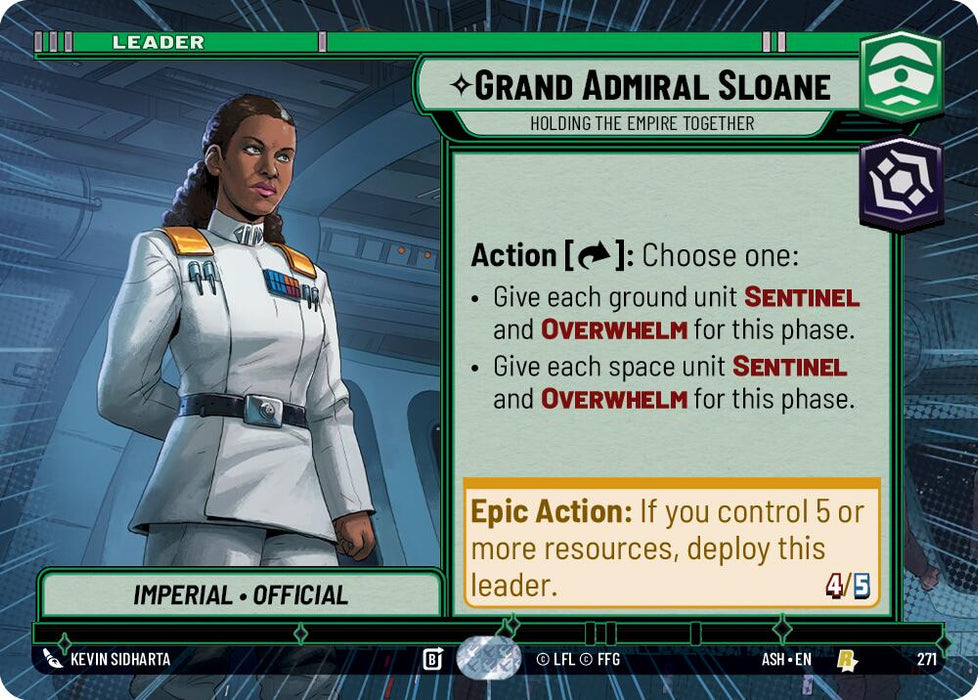 Grand Admiral Sloane - Holding the Empire Together (271) (Hyperspace) (271) [Ashes of the Empire] - for just $0.15! 