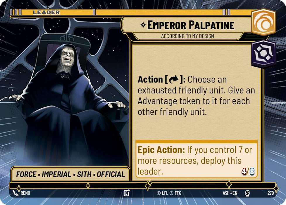 Emperor Palpatine - According to My Design (279) (Hyperspace) (279) [Ashes of the Empire] - for just $0.15! 