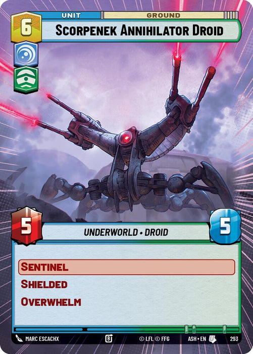 Scorpenek Annihilator Droid (293) (Hyperspace) (293) [Ashes of the Empire] - for just $0.25! 