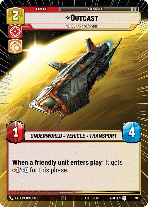 Outcast - Mercenary Starship (305) (Hyperspace) (305) [Ashes of the Empire] - for just $0.15! 