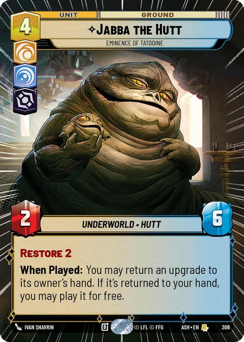 Jabba the Hutt - Eminence of Tatooine (306) (Hyperspace) (306) [Ashes of the Empire] - for just $0.90! 